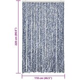 vidaXL Zastor protiv insekata plavo-bijeli 120 x 220 cm šenil | shoptok.hr