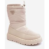 Kesi Women's snow boots with thick soles, light beige Luretto Cene