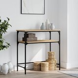 vidaXL Konzolna mizica sonoma hrast 75x35,5x75 cm inženirski les Cene