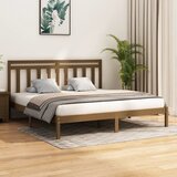 Furnova Posteljni okvir medeno rjav iz trdnega lesa 200x200 cm, (21941786) | Shoptok.si