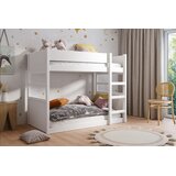 Molarem Home Drveni dječji krevet na kat Simon - bijeli - 190x90 cm - Bez madraca | shoptok.hr