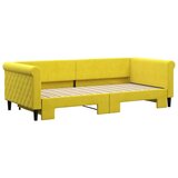  Dnevni krevet na razvlačenje žuti 90 x 200 cm baršunasti | shoptok.hr