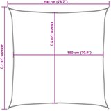  311272 Sunshade Sail 160 g/m² Light Green 2x2 m HDPE | shoptok.hr