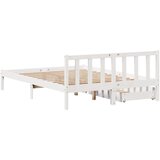 vidaXL Okvir kreveta bez madraca bijeli 120 x 190 cm masivna borovina | shoptok.hr