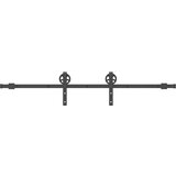 vidaXL Komplet opreme za drsna vrata 183 cm jeklo črne barve | Shoptok.si