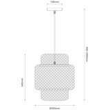  Luster HESTIA na sajli, 1xE27/60W/230V, prečnik 30 cm, bambus | Eponuda.com