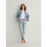 Reserved kavbojke straight z visokim pasom - modra | Shoptok.si