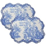 Wallity BST050 Plava i Bela Podloga za Sto (Set od 2 Komada) | Eponuda.com