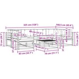  Set vanjskih sofa 5 kom. Bijela i svjetlosiva | shoptok.hr