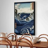  Slika - Utagawa Hiroshige – View of the Naruto whirlpools at Awa 40x60 U crnom drvenom okviru | shoptok.hr