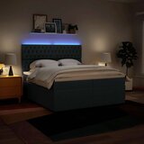  Krevet s oprugama i madracem plavi 200 x 200 cm od tkanine | shoptok.hr