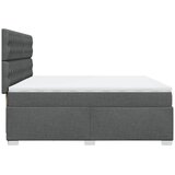  Krevet s oprugama i madracem tamnosivi 200 x 200 cm od tkanine | shoptok.hr