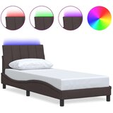  Posteljni okvir brez vzmetnice temno rjav 80x200 cm blago, (5000022810) | Shoptok.si