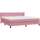  Box spring postelja z vzmetnico roza 180x210 cm žamet, (21790833) | Shoptok.si