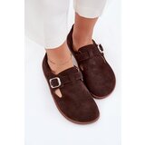 Zazoo Suede Lace-Up Shoes Barefoot Women's With Buckle Patches | Shoptok.si