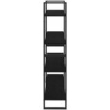 Ormarić za knjige s 4 razine crni 100 x 30 x 140 cm od borovine | Eponuda.ba