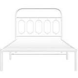 Metalni okvir za krevet s uzglavljem bijeli 100x190 cm | shoptok.hr