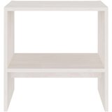 vidaXL noćni ormarić bijeli 40 x 30,5 x 40 cm od masivne borovine | shoptok.hr