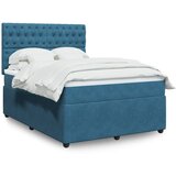 vidaXL Krevet box spring s madracem plavi 160 x 200 cm baršunasti Cijene