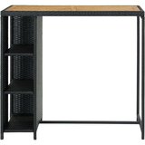  Barska miza s stojalom za shranjevanje črna 120x60x110 cm, (20713867) | Shoptok.si