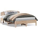 Maison Chic Posteljni okvir - Dvoposteljna postelja - Zakonska postelja brez vzmetnice 150x200 cm trdna borovina-J10927, (21775719) | Shoptok.si