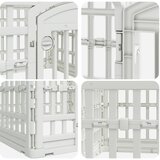  Igraonica za pse s 4 panela Bijela 63 x 63 x 40 cm Plastika | shoptok.hr