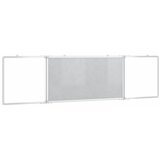  Magnetna bijela ploča sklopiva 160 x 40 x 1,7 cm aluminijska | shoptok.hr