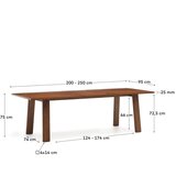 Kave Home Proširiv blagovaonski stol s dodatnom pločom s pločom stola u dekoru oraha 95x200 cm Arlen – | shoptok.hr