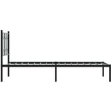 vidaXL Metalni okvir za krevet s uzglavljem crni 75x190 cm | shoptok.hr