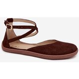 Zazoo Ladies Suede Ballerinas Barefoot with Straps 191 Chocolate | shoptok.hr