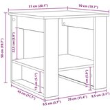  Klubska miza Sonoma hrast 51 x 50 x 50 cm Konstruiran les, (5000120542) | Shoptok.si