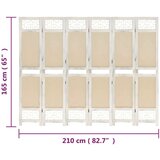  Paravan 6-delni krem 210x165 cm blago, (5000156025) | Shoptok.si