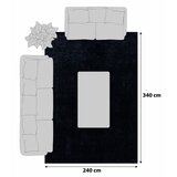 Novel preproga z visokim florom ata 7000 240/340 cm tkano antracit | Shoptok.si