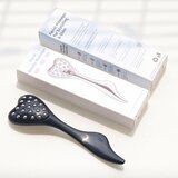 INF Srčast masažer za obraz in oči z 304 inox valjčkom, ABS Black, (5000339387) | Shoptok.si