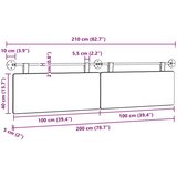  Držeće uzglavlje Svijetlo žuta 210 x 55 x 5 cm Kordura tekstil - Svjetložuta 200 cm bez LED | shoptok.hr