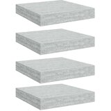  Plutajuće zidne police 4 kom boja betona 23 x 23,5 x 3,8 cm MDF | shoptok.hr