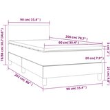  Krevet s oprugama i madracem tamnosmeđi 90 x 200 cm od tkanine | shoptok.hr