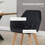  Blagovaonske stolice set od 2 moderni dizajn baršunasti izgled kaučukovo drvo 54x57x80 cm crna | shoptok.hr