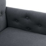 vidaXL Jedilni stol z naslonjali za roke sivo blago | Shoptok.si