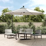  Konzolni vrtni suncobran LED s metalnim stupom 350 cm krem | shoptok.hr