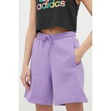 Adidas Kratke hlače za žene, boja: ljubičasta, glatki materijal, visoki struk | shoptok.hr
