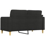  Dvosjed od tkanine crni 140 cm Crna | Shoptok.si