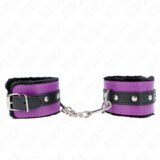 Kink Okovi Za Zapestje Premiuim Fur Lined Black/purple | Shoptok.si