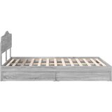  Krevet s od storage Siva Sonoma 140 x 200 cm Konstruirano drvo | shoptok.hr