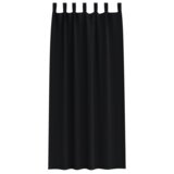 vidaXL Zavjese sa zavjesama 2 pcs Crna 260 x 140 cm Poliester | shoptok.hr