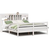 vidaXL Knjižna postelja brez vzmetnice bela 180x200 cm trdna borovina | Shoptok.si