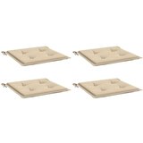 vidaXL Jastuci za vrtne stolice 4 kom bež 40 x 40 x 3 cm od tkanine | shoptok.hr