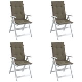  Jastuci za stolice 4 kom prošarano smeđesivi 120x50x4cm tkanina | shoptok.hr