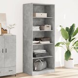 vidaXL Garderobna omara betonsko siva 80x50x200 cm inženirski les Cene