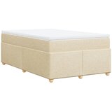 vidaXL Box spring postelja z vzmetnico krem 120x190 cm blago, (21308516) Cene